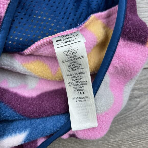 Patagonia Synchilla Full Zip Jacket Size Large Womens Frontera Marble Pink Blue - Picture 7 of 10